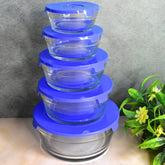 Organivo 5-piece modern glass bowl set with lids