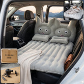Inflatable car air mattress bed set with pump and cushions