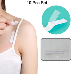Pack of 10 clear medical tapes for clothing