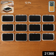 Open view of 12-piece rectangle jewellery storage box set