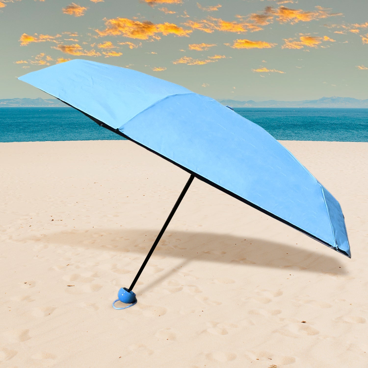 Compact 5-Fold Umbrella with Capsule Case