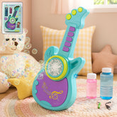 Electric guitar-shaped bubble machine for kids