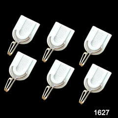 Wall-mounted white hook for kitchen and bathroom towels.