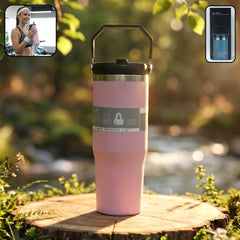 Premium 900 ML stainless steel insulated travel tumbler with handle