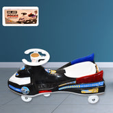 Twisted Police Ride-On Toy Car front view with vibrant decals and lights