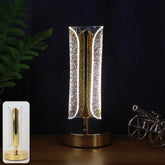 Luxury Tall Cylindrical Crystal Table Lamp (1 Pc)