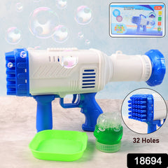 Bubble gun toy with colorful design for kids and adults