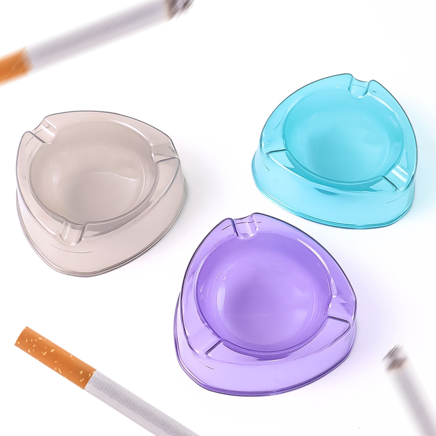 Oblivion Transparent Plastic Ashtray in Assorted Colors