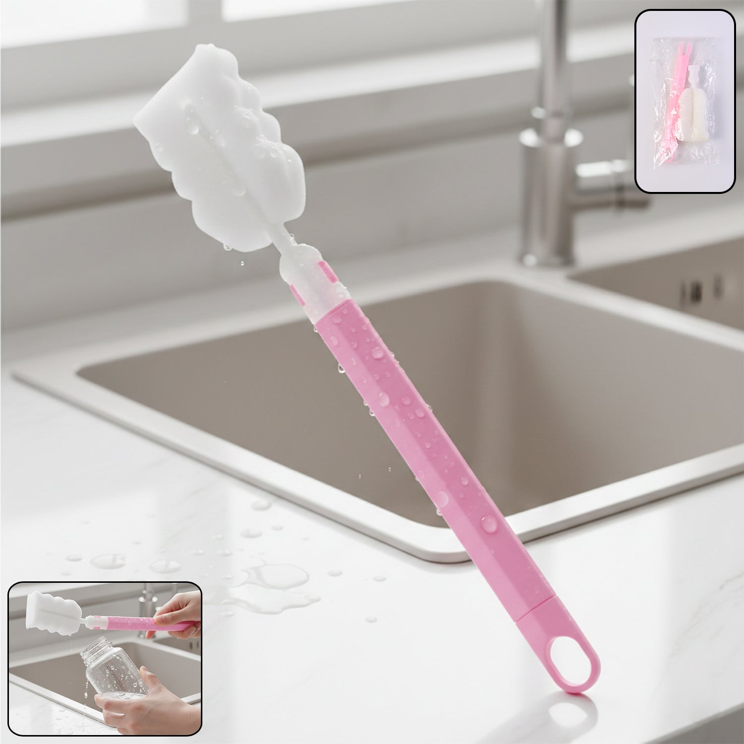 Long Handle Silicone Bottle Cleaning Brush