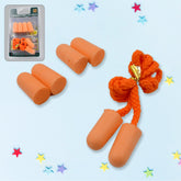 Soft foam earplugs in package