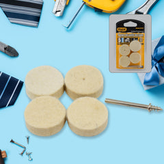 Wool felt polishing pad set for rotary tools