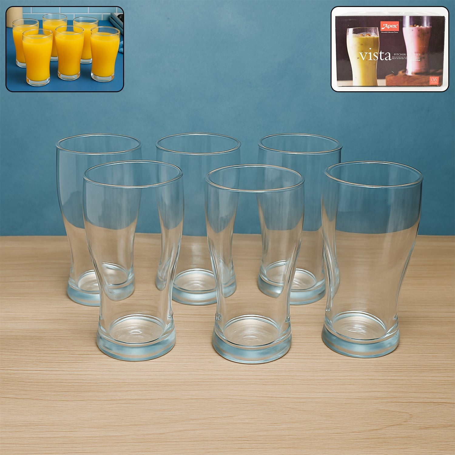 Apex Vista Unbreakable Pitcher Glass Set display