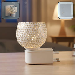 Kapoor Dani Star Cut Glass Aroma Diffuser Night Lamp glowing