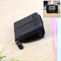 Compact Zip-Around Card Holder Wallet for Men & Women (1 Pc)