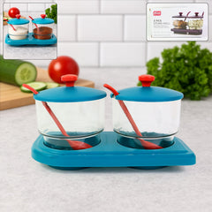 Supermom Storewell 2-Pc Spice and Condiment Container Set with Tray