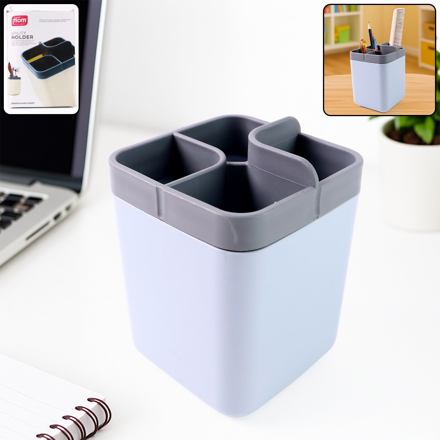 Supermom Multi-Compartment Desk Organizer with four sections