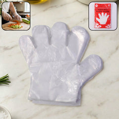 Pack of Disposable Transparent Plastic Gloves