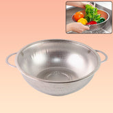 Multipurpose stainless steel rice & vegetable washing strainer bowl