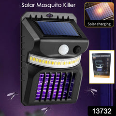 Solar powered outdoor mosquito zapper lamp