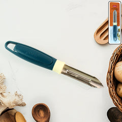 Top view of Apex stainless steel serrated blade peeler