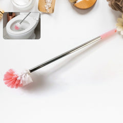 Close-up of cleaning brush bristles for toilet