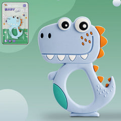 Soft silicone dinosaur teether for baby