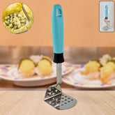 Apex L-Handle Stainless Steel Potato Masher with ergonomic grip