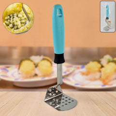 Apex L-Handle Stainless Steel Potato Masher with ergonomic grip