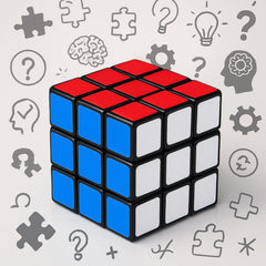 3x3x3 puzzle cube multicolor angled view