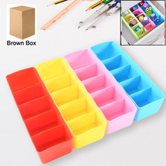 Organivo desktop storage organizer box set displayed with clothing items