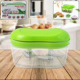 Manual Hand Push Garlic Chopper with transparent container
