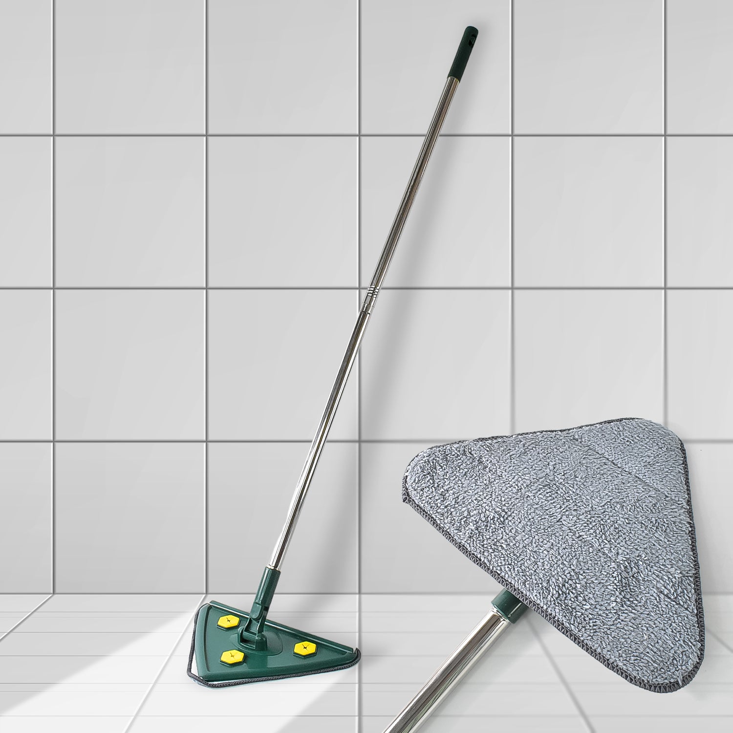 2-in-1 Extendable Triangle Mop front view
