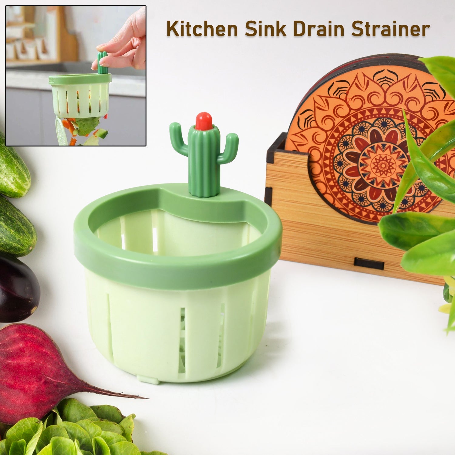 Plastic Kitchen Sink Drain Strainer with automatic waste dumping