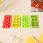 Flexible Plastic Ice Cube Tray Set with Heart & Stick Shapes