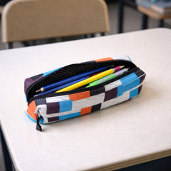 Multipurpose printed zipper pencil pouch organizer