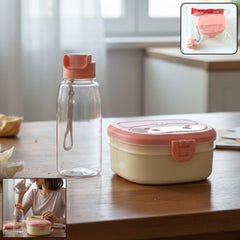 Dual compartment food container lunch box