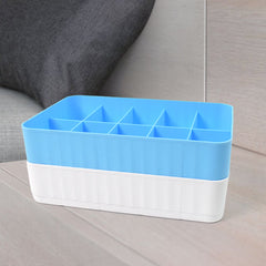 Multi-Function 10-Grid Drawer Storage Box set in use