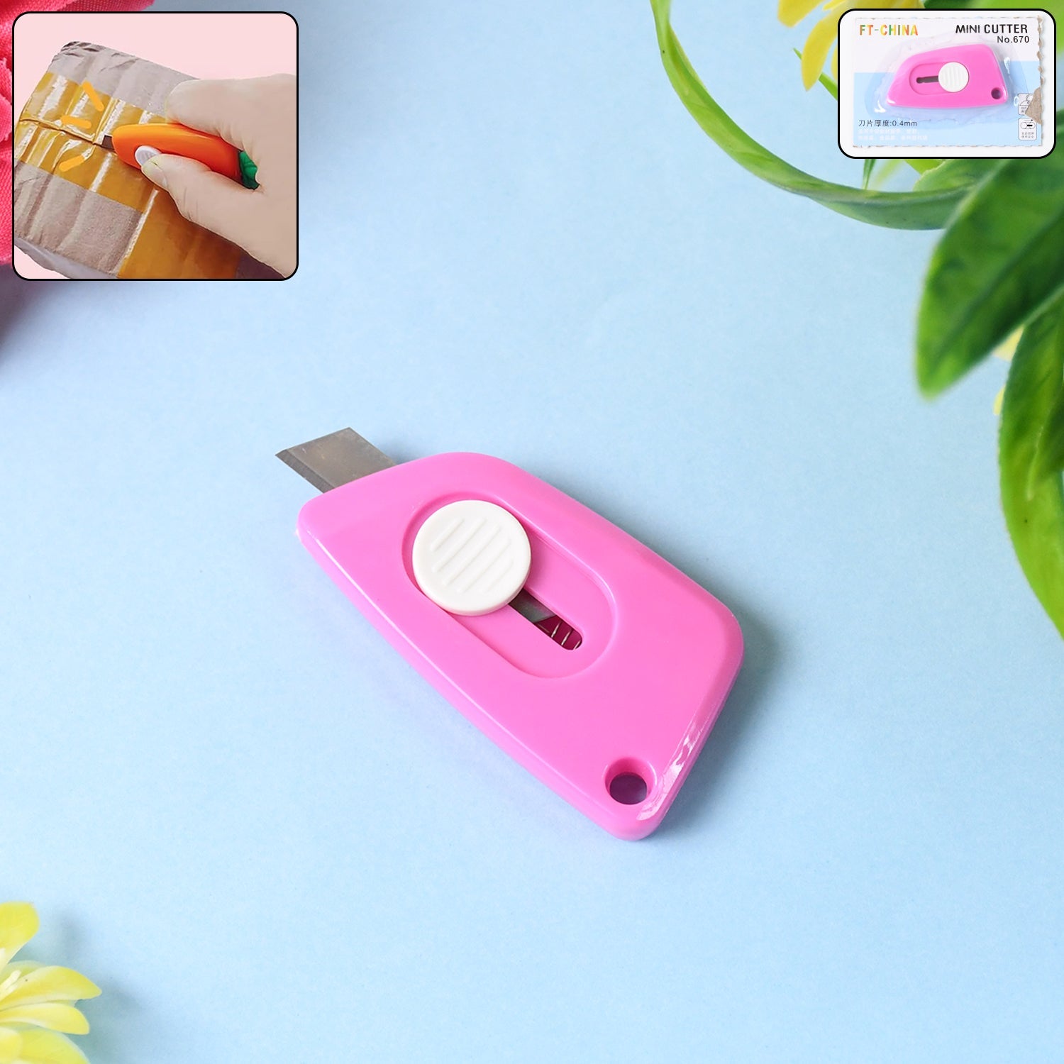Mini Cloud Cutter portable retractable utility knife on white background