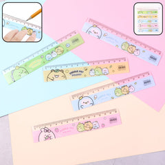 Cute cartoon plastic ruler set for kids’ school use