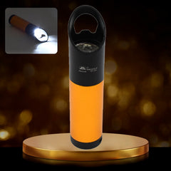 Compact pen flashlight showing size in hand