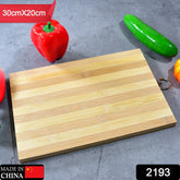 Rectangular natural wood cutting board