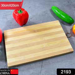 Rectangular natural wood cutting board