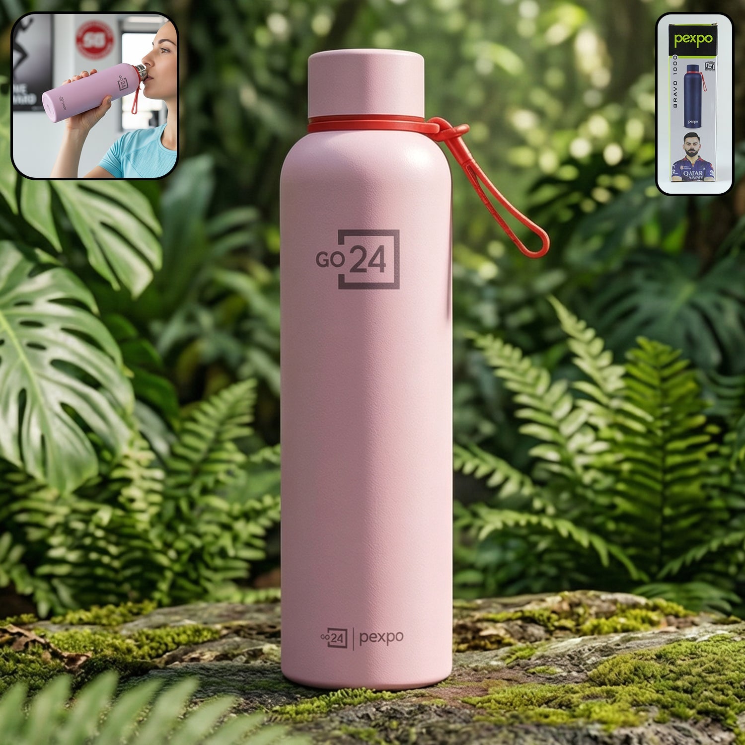 Pexpo Bravo stainless steel insulated water bottle