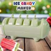 Plastic ice candy maker with 4 compartments