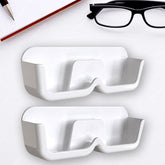 Sunglass Wall Organizer with adhesive stickers mounted on wall