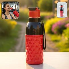 Plastic 400 ML sports water bottle with flip top lid