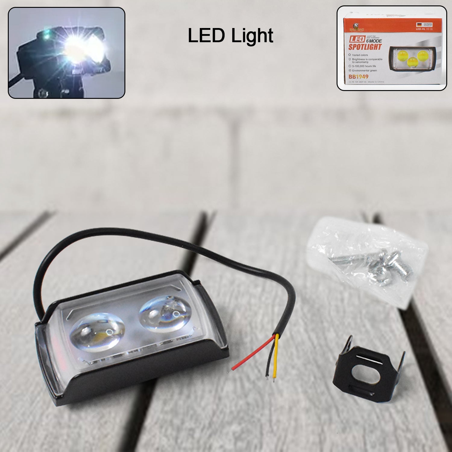 6 Mode LED Fog Light front view
