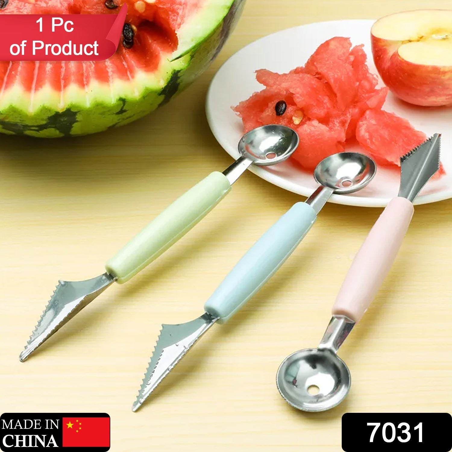 Full set of stainless steel fruit carving, scooping & peeling tools
