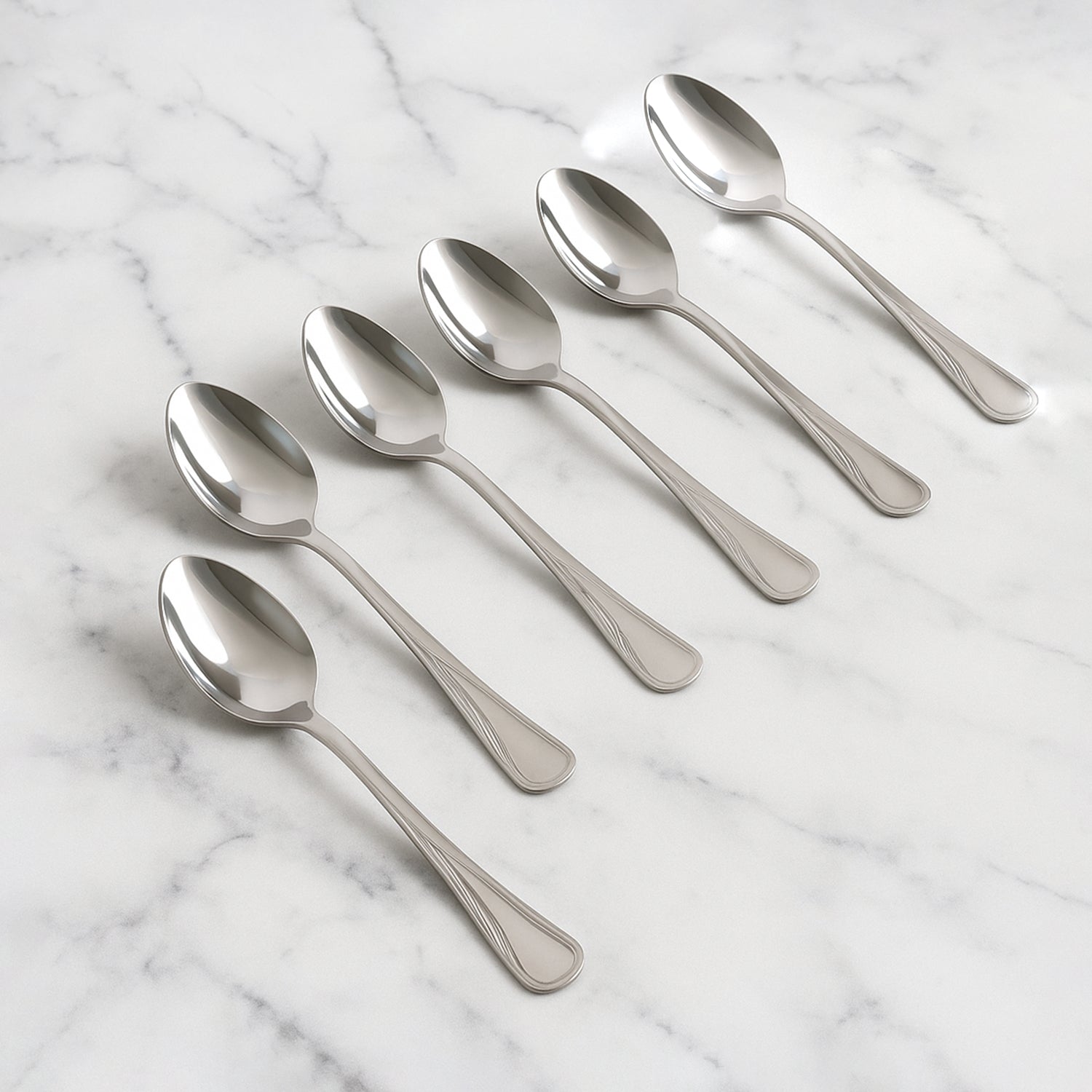 Supermom Stainless Steel Dining Spoons Set of 6 with polished finish
