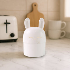 Bunny shaped kitchen storage box front view